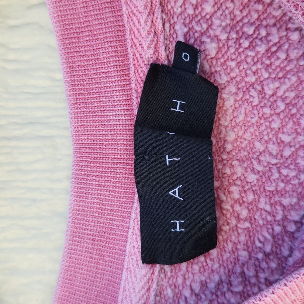 Hatch‎ Babe Pink Red Maternity Graphic Sweatshirt 0 Small Mama Pardom Oversized - Picture 4 of 6